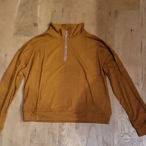 Men's Mustard Quarter-Zip Sweater